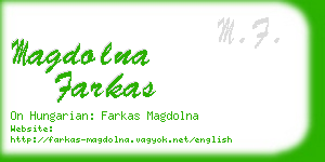 magdolna farkas business card